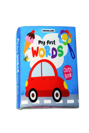 Baby My First Cloth Book First Words with Squeaker and Crinkle Paper