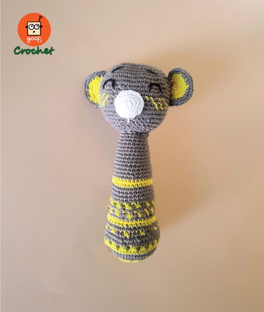 Crochet Toy Rattle Character-Koala