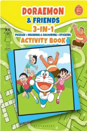 Doraemon & Friends: 3-IN-1 Puzzle + Colour Art + Stickers Activity Book