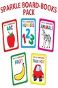 Sparkle Board Book Pack - A Set of 5 Books for Children Age 0- 2 years ABC,Numbers, Animals, Fruit and Transport