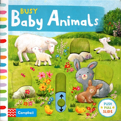 [9781509869480] Busy Baby Animals: Push Pull Slide